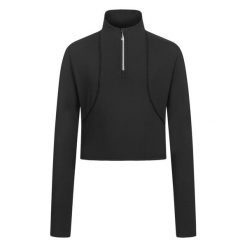 Techniczna koszulka z długim rękawem dla dziewczynek ELT Alina. Czarne koszulki dziewczęce ELT, m, bez wzorów, bez ramiączek. Za 226.00 zł.