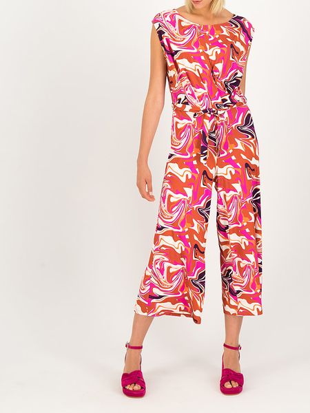 Blutsgeschwister Kombinezon "Draperie Absolue" w kolorze różowym ze wzorem rozmiar: XL. Różowe kombinezony damskie Blutsgeschwister, s, bez wzorów, z tkaniny, klasyczne, bez kołnierzyka, bez ramiączek. Za 169.67 zł.