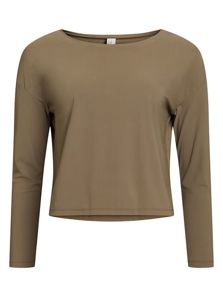 Rethinkit Koszulka sportowa "Vigga" w kolorze khaki rozmiar: S. Brązowe bluzki sportowe damskie Rethinkit, s, bez wzorów, z materiału, bez ramiączek. Za 126.75 zł.