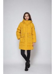 Steve Madden Płaszcz zimowy w kolorze żółtym rozmiar: L. Żółte płaszcze damskie Steve Madden, na zimę, l, bez wzorów, z puchu. Za 168.95 zł.