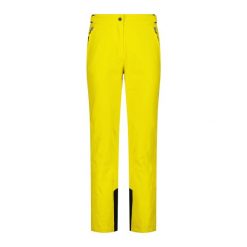 Spodnie narciarskie damskie CMP 3W18596N. Żółte spodnie materiałowe damskie CMP, bez wzorów, sportowe. Za 399.99 zł.