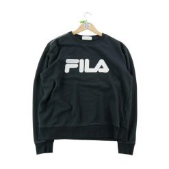 Second life - Sweter damski Y2K z okrągłym dekoltem Fila - Stan bardzo dobry. Czarne swetry klasyczne damskie Fila, l, z materiału, bez kołnierzyka. Za 85.16 zł.