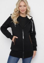 Czarna Bluza Ocieplana Sztucznym Futerkiem z Kapturem i Kieszeniami Violanda. Czarne bluzy z kapturem damskie Born2be, l. Za 129.99 zł.