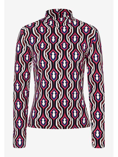 More & More Koszulka w kolorze biało-czarno-różowym rozmiar: 38. Białe bluzki damskie MORE & MORE, bez wzorów, bez kołnierzyka, bez ramiączek. Za 74.11 zł.