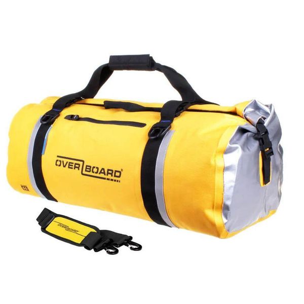 Torba wodoszczelna OverBoard Duffel 60l. Żółte torebki klasyczne damskie OVERBOARD, bez wzorów, bez dodatków. W wyprzedaży za 467.10 zł.