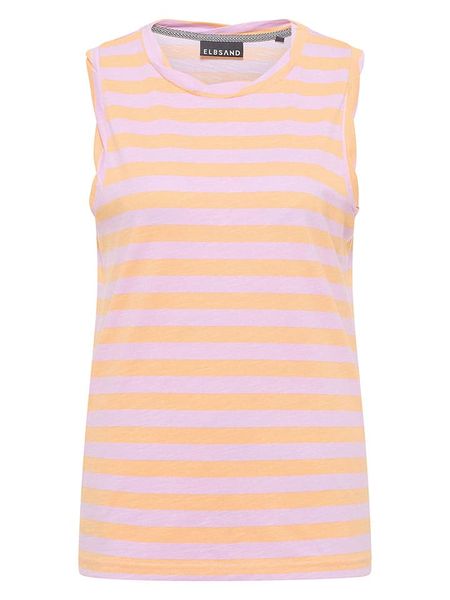 ELBSAND Top "Meevis" w kolorze pomarańczowo-jasnoróżowym rozmiar: S. Pomarańczowe topy damskie ELBSAND, s, bez wzorów, z bawełny, bez kołnierzyka. Za 78.47 zł.