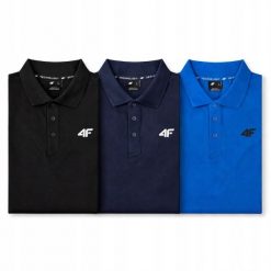 KOSZULKA POLO MĘSKA 4F KOMPLET SPORTOWY ZESTAW 3 SZTUKI M0770. Koszulki polo męskie 4f, l, bez wzorów, z bawełny, bez ramiączek. Za 269.97 zł.