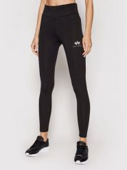 Alpha Industries Legginsy Basic 116053 Czarny Slim Fit. Czarne legginsy damskie Alpha Industries, xs, bez wzorów, z bawełny. Za 109.99 zł.