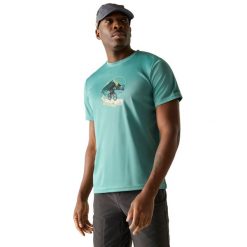 T-shirt Męski Rower Górski Fingal Slogan. Niebieskie t-shirty męskie Regatta, m, bez wzorów, z materiału, bez kołnierzyka. Za 70.99 zł.