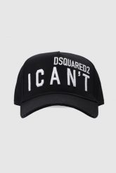 DSQUARED2 Czarna męska czapka z daszkiem icant. Czarne czapki męskie Dsquared2, bez wzorów. W wyprzedaży za 399.99 zł.