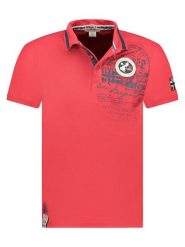 Geographical Norway Koszulka polo "Karuen" w kolorze czerwonym rozmiar: S. Czerwone koszulki polo męskie Geographical Norway, s, bez wzorów, z bawełny, bez ramiączek. Za 74.63 zł.