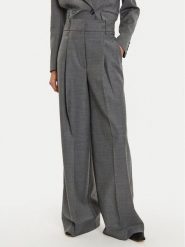 IVY OAK Spodnie materiałowe Prescilla IO115189 Szary Wide Leg. Szare spodnie materiałowe damskie Ivy & Oak, bez wzorów, z materiału. Za 679.99 zł.