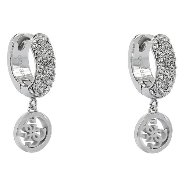 Kolczyki Guess. Szare kolczyki damskie Guess, srebrne. Za 209.99 zł.