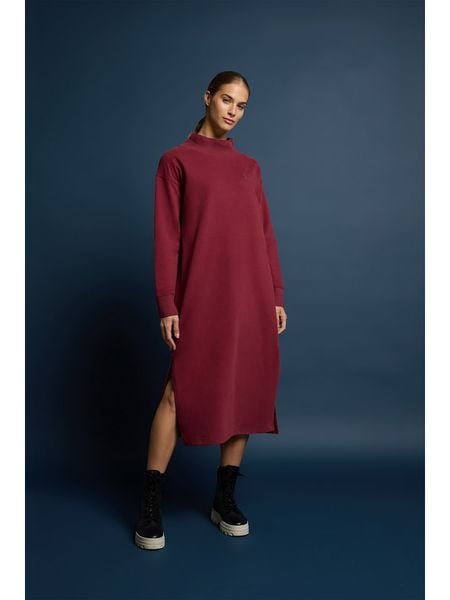 ELBSAND Sukienka dresowa "Roomi" w kolorze czerwonym rozmiar: XL. Czerwone sukienki damskie ELBSAND, xl, bez wzorów, z bawełny, bez kołnierzyka, bez ramiączek, maxi. Za 244.22 zł.