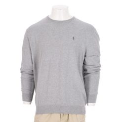 Second life - Sweter męski Polo Ralph Lauren z bawełny Pima, slim fit - Jak nowy. Szare swetry męskie Ralph Lauren, l, bez wzorów, z bawełny, bez kołnierzyka. Za 255.56 zł.