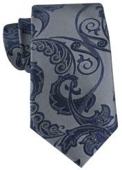 Popielaty Krawat z Dużym Wzorem Kwiatowym - Alties. Szare krawaty i muchy męskie Alties, bez wzorów, z tkaniny, eleganckie. Za 55.00 zł.