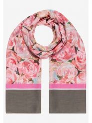 More & More Szal w kolorze jasnoróżowo-szarobrązowym rozmiar: onesize. Brązowe szaliki i kominy damskie MORE & MORE, bez wzorów, z materiału. Za 34.99 zł.