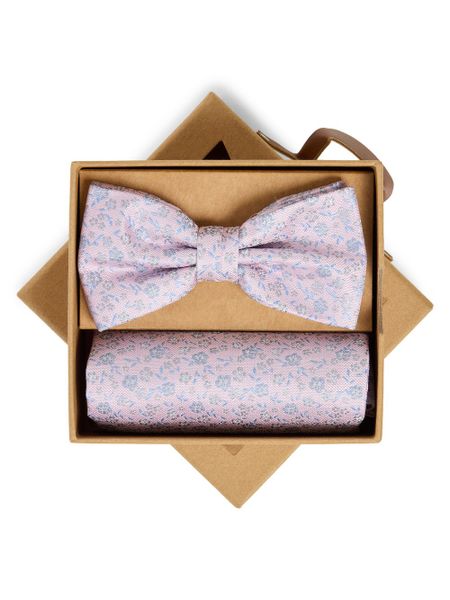 Finshley & Harding London Męska jedwabna muszka i poszetka Mężczyźni Jedwab (100%) niebieski|różowy|srebrny wzorzysty, ONE SIZE. Czerwone krawaty i muchy męskie Finshley & Harding London, bez wzorów, z jedwabiu. Za 179.95 zł.