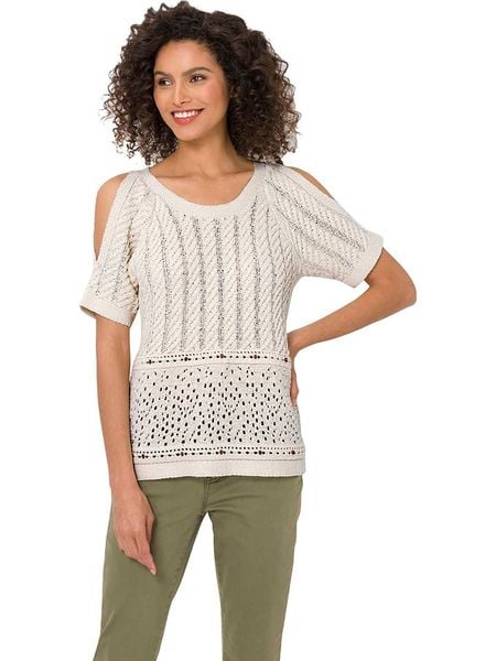 Heine Sweter w kolorze kremowym rozmiar: 42. Brązowe swetry klasyczne damskie Heine, bez kołnierzyka. Za 43.99 zł.