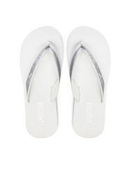 Puma Japonki Sandy Flip 389107 02 Biały. Białe klapki damskie Puma, bez wzorów, z materiału, bez obcasa. Za 99.99 zł.