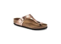 Klapki Birkenstock Gizeh, Birko Flor Damskie. Klapki damskie Birkenstock, bez wzorów, z materiału, bez obcasa. Za 384.45 zł.