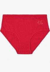 Bordowe Gładkie Majtki Figi z Bawełny Idina. Czerwone figi damskie Born2be, plus size, bez wzorów, z bawełny. Za 9.99 zł.