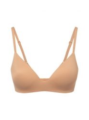 Calvin Klein biustonosz bez drutów Kobiety Sztuczne włókno beżowy, 80B. Brązowe biustonosze CALVIN KLEIN, bez wzorów, z włókna. Za 199.95 zł.