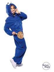 Party x People Kombinezon kostiumowy "Cookie monster" w kolorze niebieskim rozmiar: XL. Niebieskie kombinezony damskie Party x People, xl, bez wzorów, bez kołnierzyka, bez ramiączek. Za 104.99 zł.