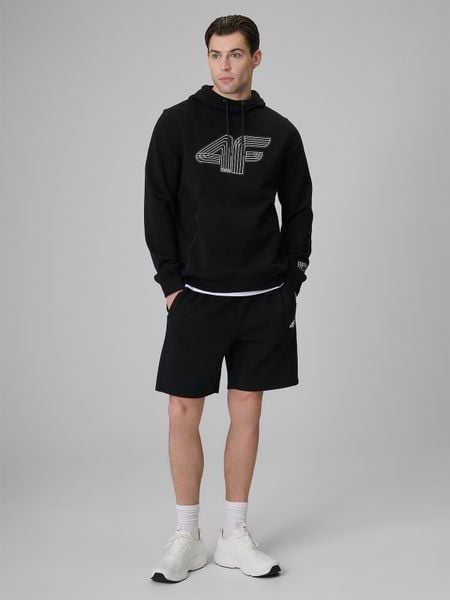 4F Spodenki dresowe męskie - czarne 3XL. Czarne szorty męskie 4f, z dresówki, bez kołnierzyka. Za 149.99 zł.