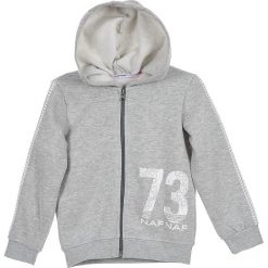 Bluza w kolorze szarym. Szare bluzy dziewczęce Daniel Hechter, Naf Naf Kids, bez wzorów, bez ramiączek, bez kaptura. W wyprzedaży za 49.95 zł.