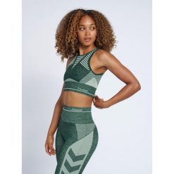 Damski biustonosz sportowy Hummel hmlluna seamless. Zielone biustonosze sportowe damskie HUMMEL, bez wzorów. Za 153.00 zł.