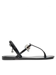 KARL LAGERFELD Sandały KL80002N Czarny. Czarne sandały damskie Karl Lagerfeld, bez wzorów, z tworzywa sztucznego, bez obcasa, na płaskiej podeszwie. Za 219.99 zł.