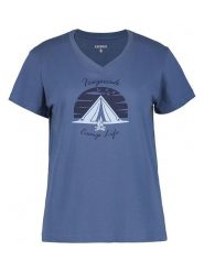 Icepeak Koszulka "Middlefield" w kolorze granatowym rozmiar: S. Niebieskie bluzki damskie ICEPEAK, s, bez wzorów, z bawełny, bez kołnierzyka, bez ramiączek. Za 48.95 zł.