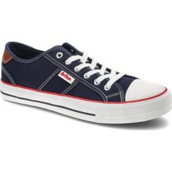 Granatowe Trampki Lee Cooper Modne Buty Męskie. Niebieskie trampki i tenisówki męskie Lee Cooper, z aplikacjami, bez zapięcia. Za 92.00 zł.
