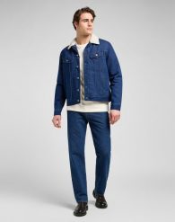MESKA KURTKA LEE SHERPA JACKET SAVE IT 112370428. Kurtki męskie Lee, l, bez wzorów, z jeansu, bez kaptura. Za 349.99 zł.