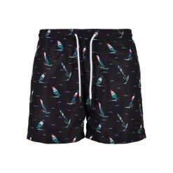 Spodenki kąpielowe Urban Classics pattern. Niebieskie kąpielówki męskie Urban Classics, l, bez wzorów, z meshu. Za 111.80 zł.