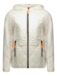 Geographical Norway Kurtka polarowa "Torsade" w kolorze kremowym rozmiar: XXL. Brązowe kurtki damskie Geographical Norway, xxl, bez wzorów, z polaru, bez kaptura. Za 196.24 zł.