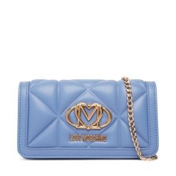 Torebka LOVE MOSCHINO. Niebieskie torebki klasyczne damskie Love Moschino, bez wzorów, wizytowe, bez kołnierzyka, bez ramiączek. Za 699.99 zł.