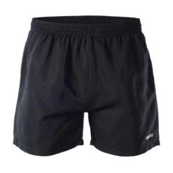 Shorty Męskie Odblaskowy Materiał Logo Matt. Czarne szorty męskie Hi-tec, bez wzorów, z materiału, sportowe. Za 64.99 zł.