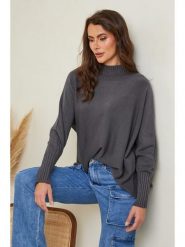 Joséfine Sweter "Izsak" w kolorze szarym rozmiar: XL. Szare golfy damskie Joséfine, xl, bez wzorów, z kaszmiru, bez ramiączek. Za 177.45 zł.