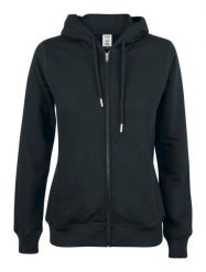 Clique Premium OC Hoody Full Zip Women — bluza z kapturem z bawełny organicznej. Czarne bluzy z kapturem damskie CLIQUE, s, z bawełny. Za 295.68 zł.