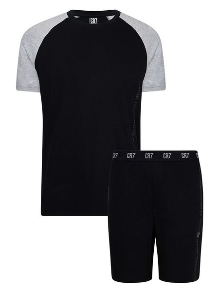 CR7 Piżama w kolorze czarnym rozmiar: L. Czarne piżamy męskie CR7, l, bez wzorów, z bawełny, bez ramiączek. Za 109.00 zł.