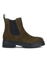 Geox Skórzane sztyblety "Iridea" w kolorze khaki rozmiar: 40. Brązowe botki damskie Geox, sportowe, bez obcasa, bez zapięcia. Za 351.38 zł.