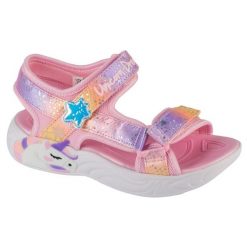 Sandały SKECHERS UNICORN Rose. Czerwone obuwie trekkingowe damskie Skechers, z materiału, bez zapięcia. Za 247.00 zł.