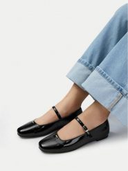 MEXX Baleriny EO-CZY12-01 Czarny. Czarne baleriny damskie Mexx, bez wzorów, ze skóry, bez obcasa. Za 249.99 zł.