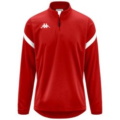 Bluza dresowa 1/2 zip Kappa Dolvole. Białe bluzy bez kaptura męskie Kappa, z dresówki. Za 207.50 zł.
