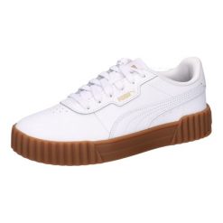 Buty damskie Puma Carina 3.0. Białe buty sportowe na co dzień damskie Puma, bez wzorów, z gumy, trekkingowe. Za 189.00 zł.
