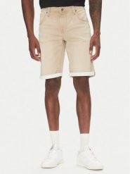 Mustang Szorty jeansowe Chicago Z 1016351 Beżowy Slim Fit. Brązowe szorty męskie Mustang, bez wzorów, z bawełny. Za 169.99 zł.