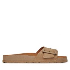 Klapki Tamaris. Brązowe klapki damskie Tamaris, bez wzorów, bez obcasa. Za 269.99 zł.