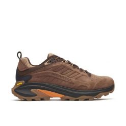 Buty trekkingowe - męskie - Merrell Moab Speed 2 Leather - brązowe. Brązowe buty trekkingowe męskie MERRELL, z gumy, bez zapięcia, trekkingowe. Za 599.00 zł.